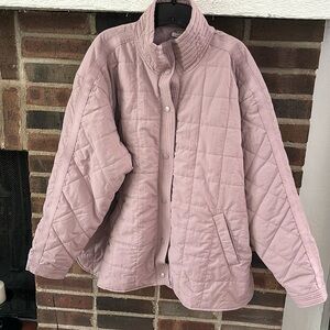 Maurice’s Quilted Button Up Jacket Coat Mauve 3X Women’s Plus Size